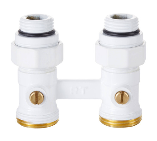 Узел нижнего подключения Royal Thermo прямой 1/2 x 3/4 EK белый RTE 07.00001
