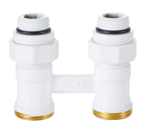 Узел нижнего подключения Royal Thermo прямой 1/2 x 3/4 EK белый RTE 07.00001