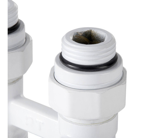 Узел нижнего подключения Royal Thermo прямой 1/2 x 3/4 EK белый RTE 07.00001