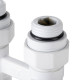 Узел нижнего подключения Royal Thermo прямой 1/2 x 3/4 EK белый RTE 07.00001