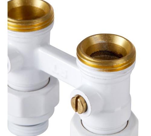 Узел нижнего подключения Royal Thermo прямой 1/2 x 3/4 EK белый RTE 07.00001