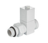 Набор дизайн-вентилей Royal Thermo CUBE прямой 1/2 белый RTE 50.030 WT