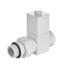 Набор дизайн-вентилей Royal Thermo CUBE прямой 1/2 белый RTE 50.030 WT