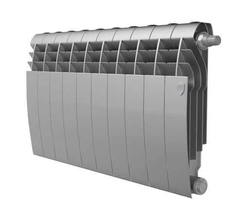 Биметаллический радиатор Royal Thermo BiLiner 350 Silver Satin VR 10 секций нижнее подключение 1506297