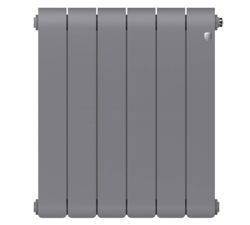 Радиатор биметаллический Royal Thermo Infinity 500 Silver Satin 6 секций боковое подключение НС-1630002