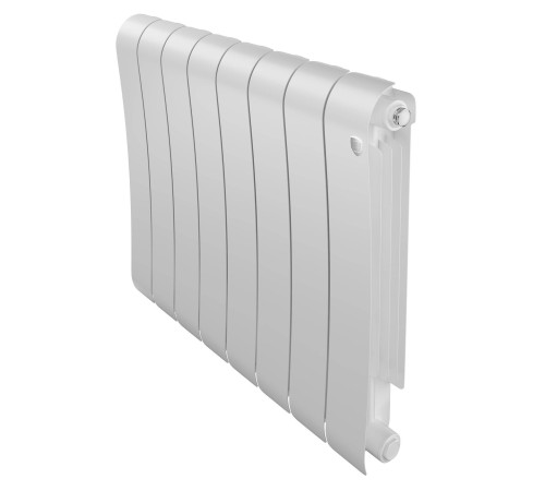 Радиатор биметаллический Royal Thermo Infinity 500 Bianco Traffico 8 секций боковое подключение НС-1630013