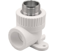 Угольник комбинированный PP-R THERMOLIGHT с креплением 25x3/4 НР белый 1620683