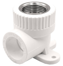 Угольник комбинированный 90° PP-R THERMOLIGHT с креплением 25 мм x 3/4 ВР белый НС-1620673