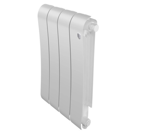Радиатор биметаллический Royal Thermo Infinity 500 Bianco Traffico VR80 4 секции нижнее подключение НС-1658378