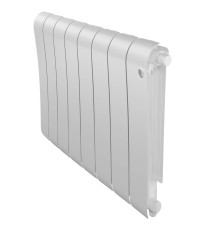 Радиатор биметаллический Royal Thermo Infinity 500 Bianco Traffico VR80 8 секций нижнее подключение НС-1658380