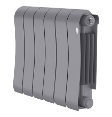 Радиатор биметаллический Royal Thermo Infinity 300 Silver Satin 6 секций боковое подключение НС-1683696