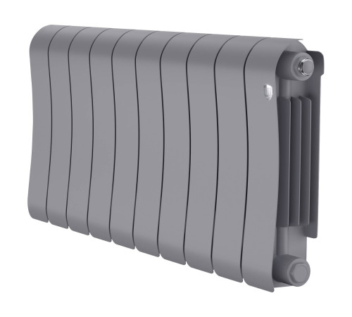 Радиатор биметаллический Royal Thermo Infinity 300 Silver Satin 10 секций боковое подключение НС-1683532