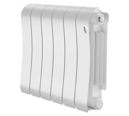 Радиатор биметаллический Royal Thermo Infinity 300 6 секций боковое подключение Bianco Traffico НС-1683690