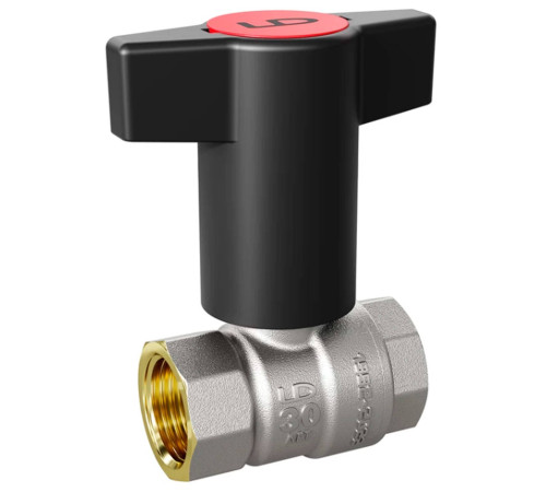 Кран шаровой латунный LD Pride Ду 15 Ру 40 вн-вн Т-ручка Red+Blue 47.15.В-В.ТР