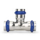 Тройник раструбный равносторонний VARMEGA Inox Press 15 мм VM718151515