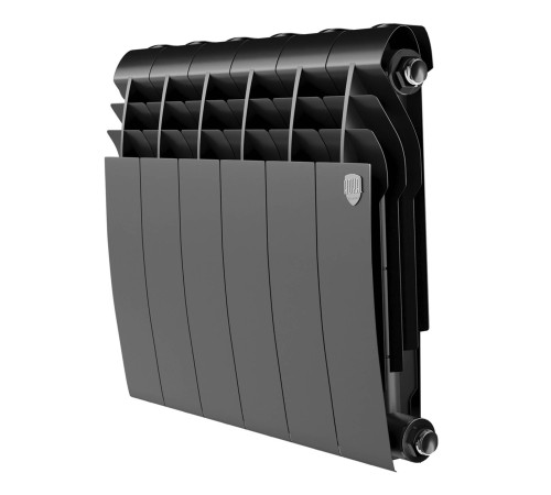 Радиатор биметаллический Royal Thermo BILINER 350 Noir Sable 6 секций боковое подключение НС-1682258
