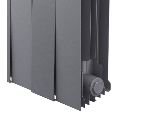 Радиатор биметаллический Royal Thermo PianoForte 200 Серебристый 12 секций боковое подключение НС-1682310