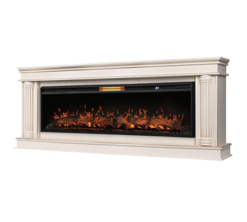 Каминокомплект Royal Thermo Aurora RTFP/P-AR60LS с порталом Olympia 60 слоновая кость с золотой патиной НС-1721311