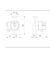 Насос циркуляционный Grundfos UPS 25-40 180 мм 96281375