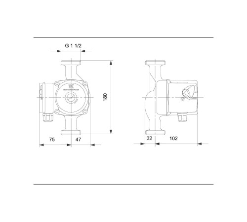 Насос циркуляционный Grundfos UPS 25-40 180 мм 96281375