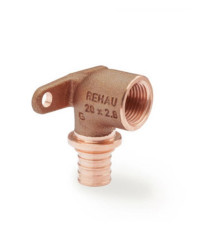 Угольник настенный REHAU Rautitan RX+ 25-Rp 3/4 короткий бронза 14563611001