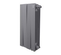 Радиатор биметаллический Royal Thermo PianoForte 500 4 секции нижнее подключение Silver Satin 1682380