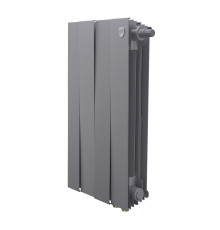 Радиатор биметаллический Royal Thermo PianoForte 500 4 секции нижнее подключение Silver Satin 1682380