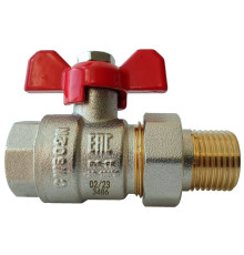 Кран шаровой Ридан BVR-FR DN 15 PN 40 с накидной гайкой и ниппелем 1636897