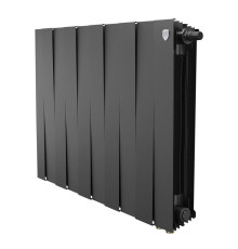 Радиатор биметаллический Royal Thermo PianoForte 500 Noir Sable 8 секций нижнее подключение НС-1506369