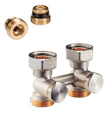 Узел нижнего подключения Giacomini R387X012 прямой H-образный 1/2x3/4 EK R387X012