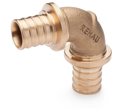 Угольник Rehau RAUTITAN RX+ 90° 32 мм бронза 13777041001