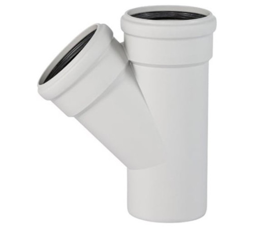 Тройник канализационный бесшумный Ostendorf Skolan Safe SKEA 56/56 мм 45° 332200