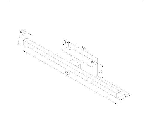 Светильник настенный светодиодный Rino черный 40157/LED