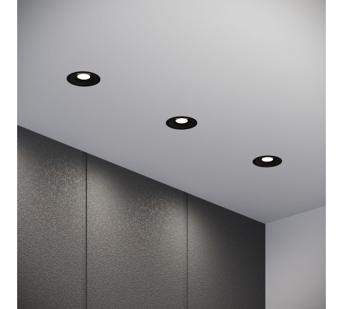 Светильник встраиваемый светодиодный Combi 10W 4000K черный 25067/LED