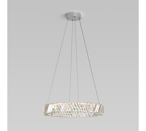 Светодиодная хрустальная люстра 101004 LED никель хрусталь Strotskis