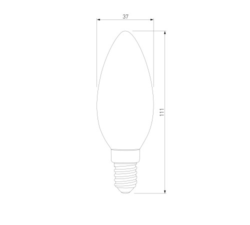 Светодиодная лампа quotСвечаquot C37 8W 3300K E14 BLE1402