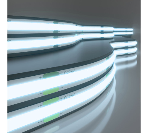 Светодиодная лента 24 В 11 Вт/м 352 Led/м COB IP20, холодный белый 6500K, 5 м Лента светодиодная 24V 11W 352Led COB IP20 холодный белый, 5м