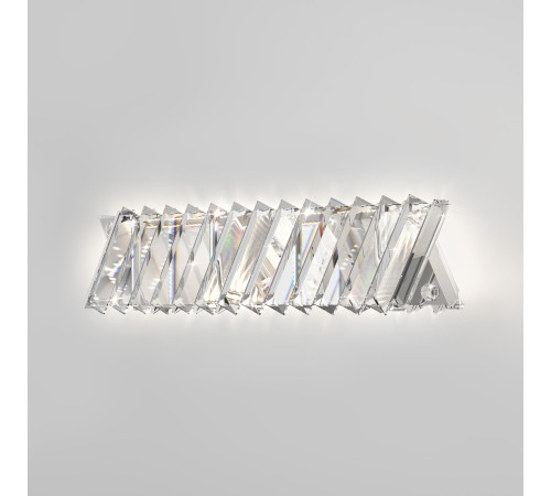 Светодиодный настенный светильник с хрусталем 101005 LED никель хрусталь Strotskis