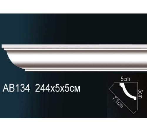 Карниз потолочный полиуретановый Perfect 85x85x2000 мм AB134