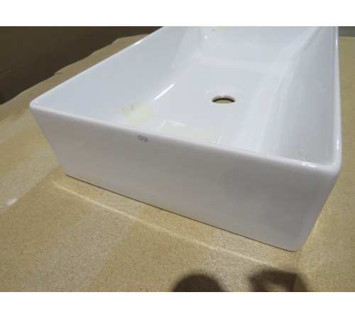 Раковина накладная GSI Kube X 370х600 мм без отверстия под смеситель белая 945311_УЦ/9