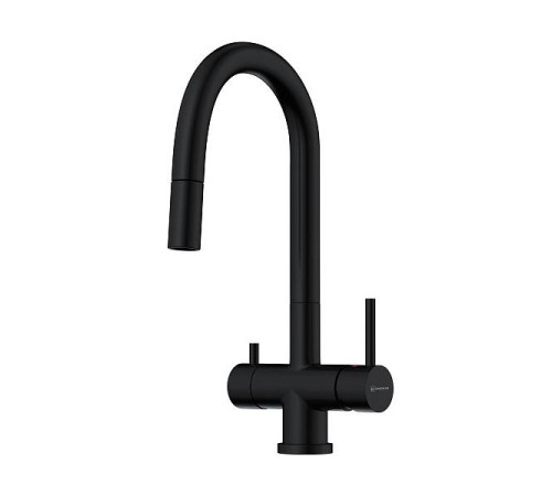 Смеситель для кухни Omoikiri Akita-S-GB с выдвижным изливом и подключением фильтра графит 4994359