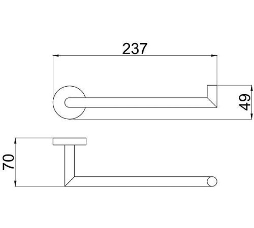 Полотенцедержатель Allen Brau Priority черный 6.31010-31