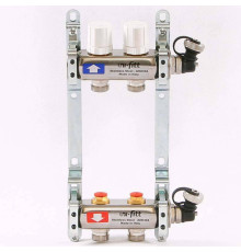 Коллекторная группа из нержавеющей стали Uni-Fitt 315S с регулировочными и термостатическими вентилями 1 x 3/4 EK 2 выхода 451I4302