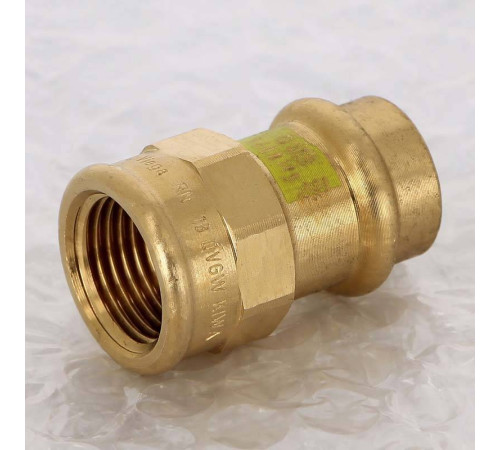 Муфта пресс с внутренней резьбой Viega Profipress G 18x1/2 бронза 346393