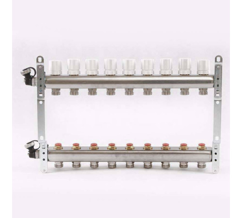 Коллекторная группа из нержавеющей стали Uni-Fitt 315S с регулировочными и термостатическими вентилями 1 x 3/4 EK 9 выходов 451I4309