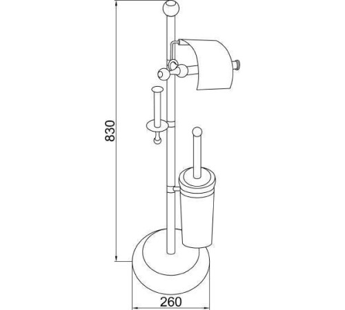 Стойка напольная Boheme Hermitage хром 10398