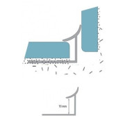 Профиль для плитки ПВХ внутренний Cezar 10 мм светло-серый VT105