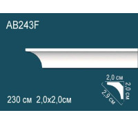 Карниз потолочный Perfect AB243F гибкий полиуретановый 130x130x2000 мм AB243F