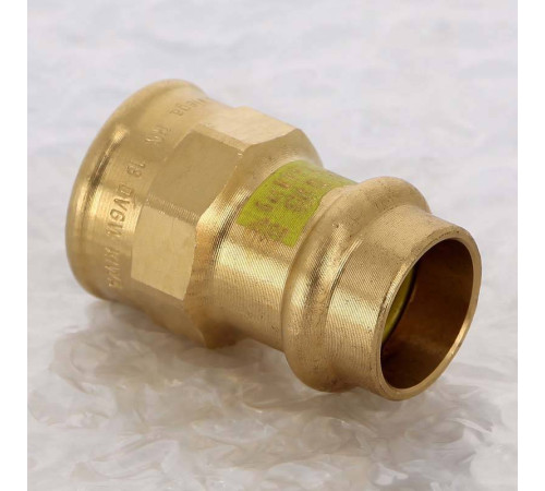 Муфта пресс с внутренней резьбой Viega Profipress G 18x1/2 бронза 346393