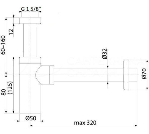 Сифон для раковины Boheme Chromo хром глянцевый 609-2